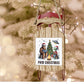 PNW Christmas, Bigfoot and Alien Campfire Sled Ornament