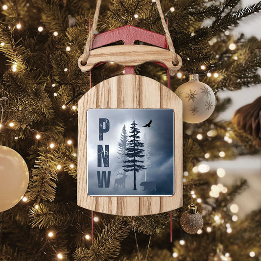 PNW Winter Sled Ornament