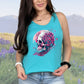 Skull and Cherry Blossoms Tank Top