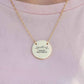 Engraved - Pacific Northwest, Mountain Heartbeat Circle Necklace