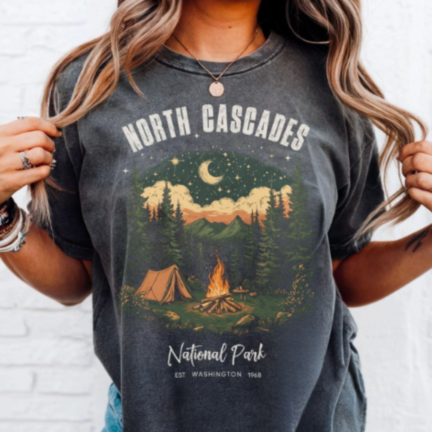 North Cascades National Park Camping Tee
