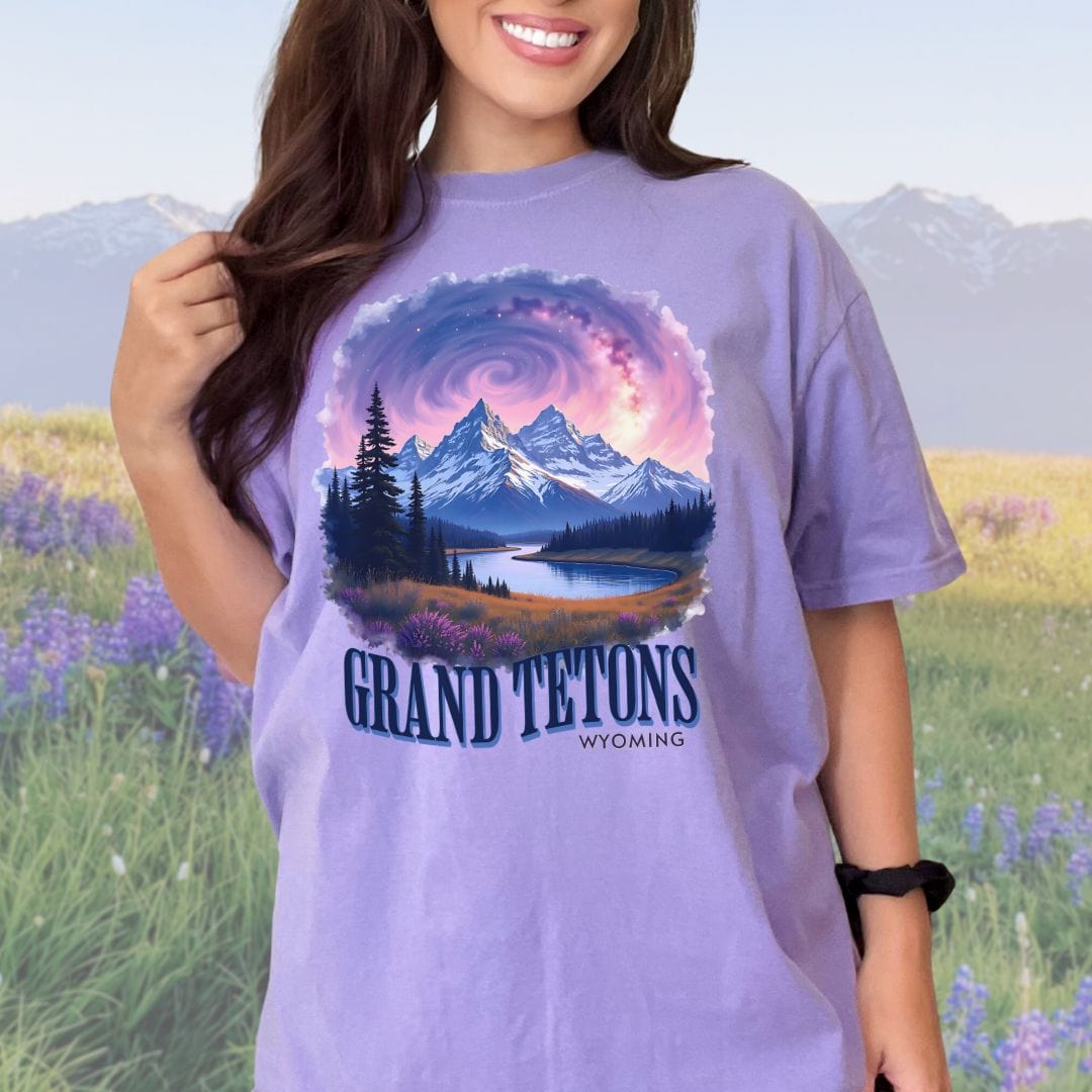 Cosmic Grand Tetons, Vintage Style Tee