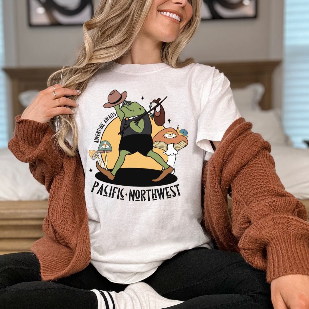 PNW Adventure Frog, Vintage Style Tee