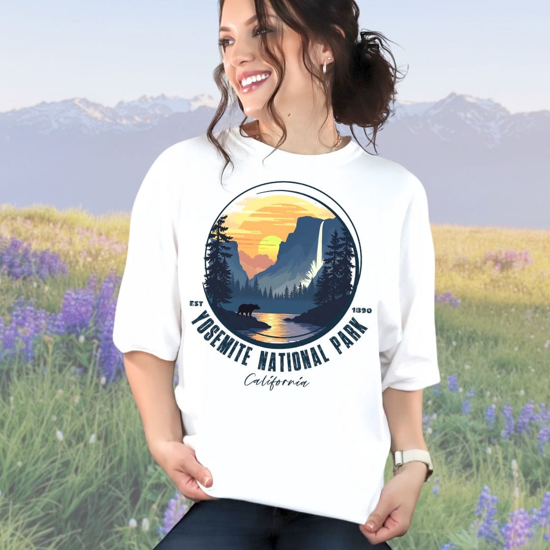 Yosemite California, NP Vintage Style Tee