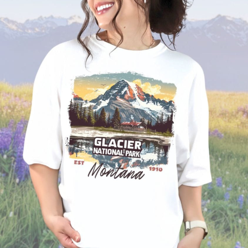 Glacier, Montana NP Vintage Style Tee