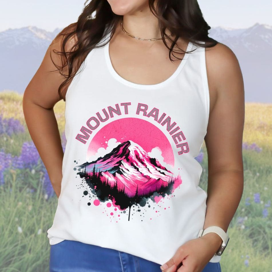Mount Rainier Watercolor Tank Top