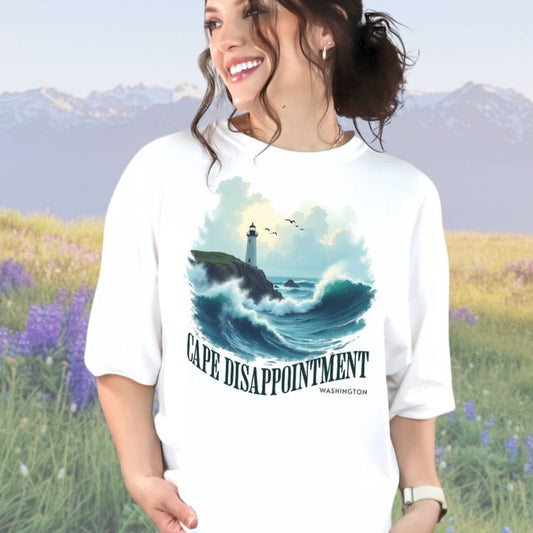 Cape Disappointment Lighthouse, Vintage Style Tee