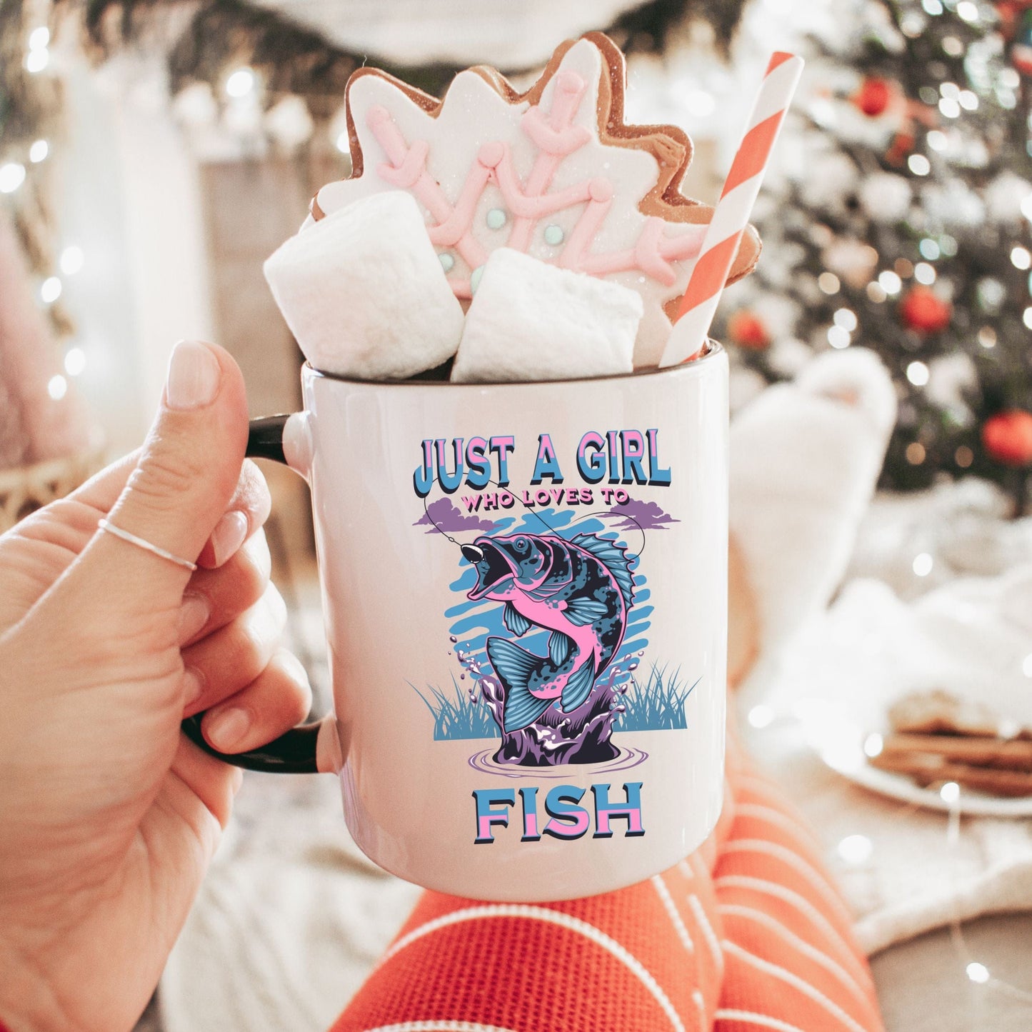 Just a Girl Who Loves to Fish, Ceramic Mug