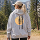 Adventure Back Print Hoodie | Pine Tree Sunset Outdoor Sweatshirt