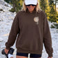 Adventure Back Print Hoodie | Pine Tree Sunset Outdoor Sweatshirt