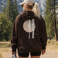 Adventure Back Print Hoodie | Pine Tree Sunset Outdoor Sweatshirt