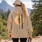 Adventure Back Print Hoodie | Pine Tree Sunset Outdoor Sweatshirt