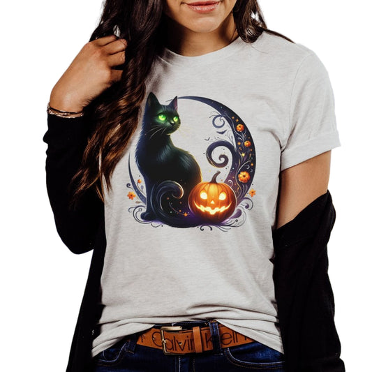 Green Eyed Pumpkin Cat Softstyle Tee