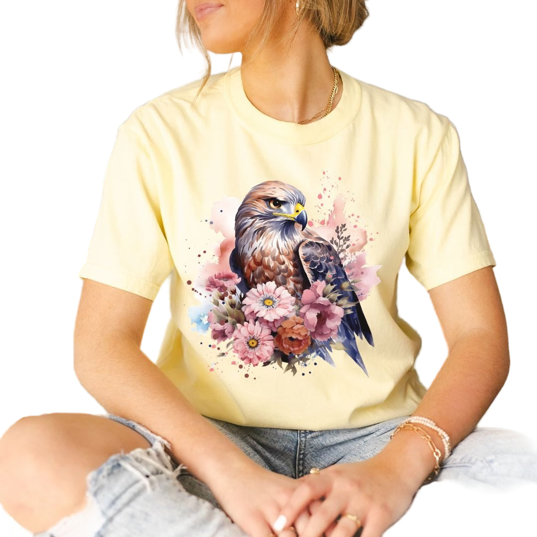 Bird of Prey Bouquet , Vintage Style Tee