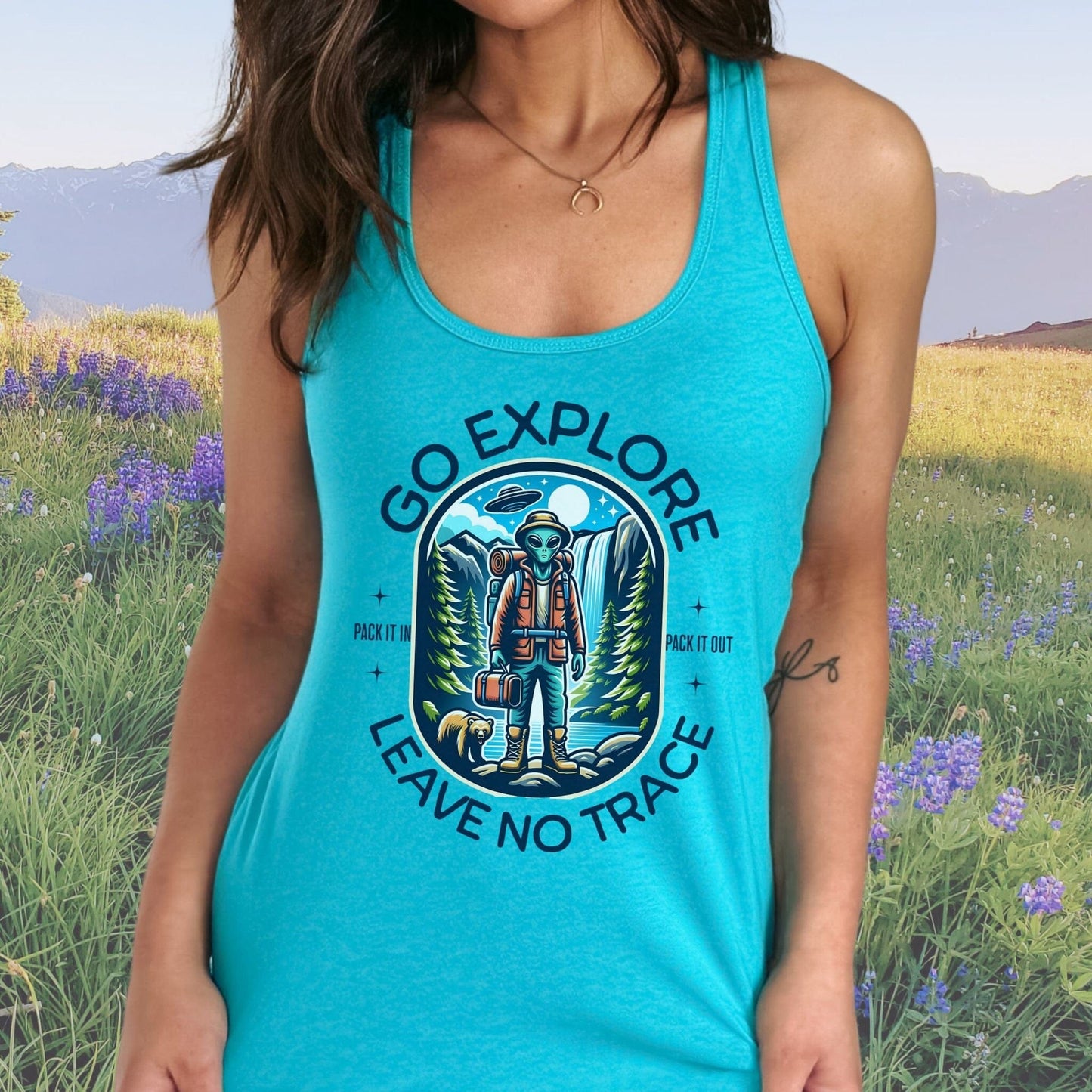 PNW Go Explore, Alien Backpacking TankTop