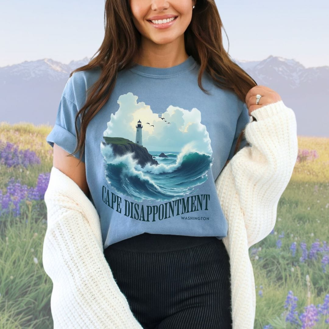 Cape Disappointment Lighthouse, Vintage Style Tee