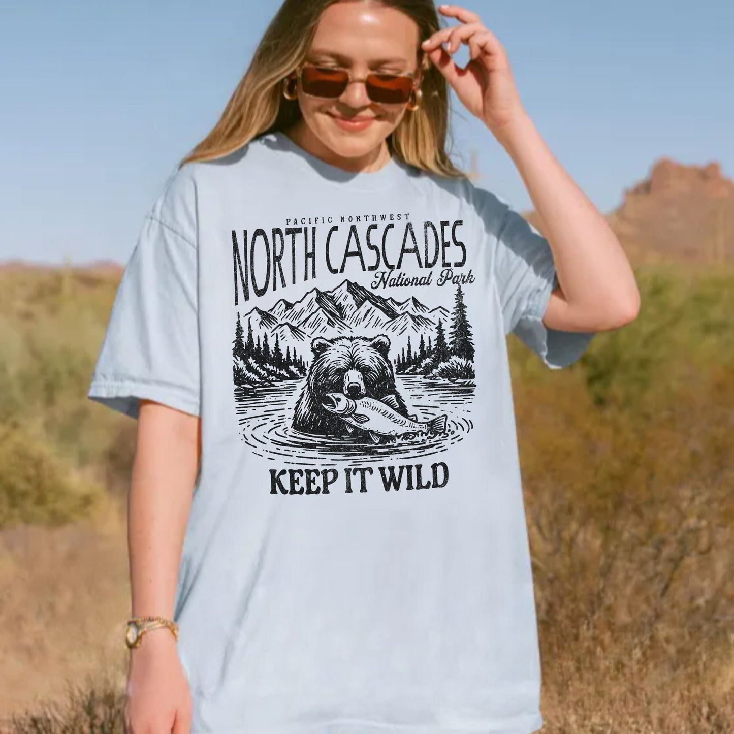 North Cascades NP Vintage Style Tee