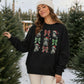 Coquette Christmas Raccoon Sweatshirt | Bow Sleeve Woodland Holiday Crewneck