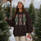 Coquette Christmas Raccoon Sweatshirt | Bow Sleeve Woodland Holiday Crewneck