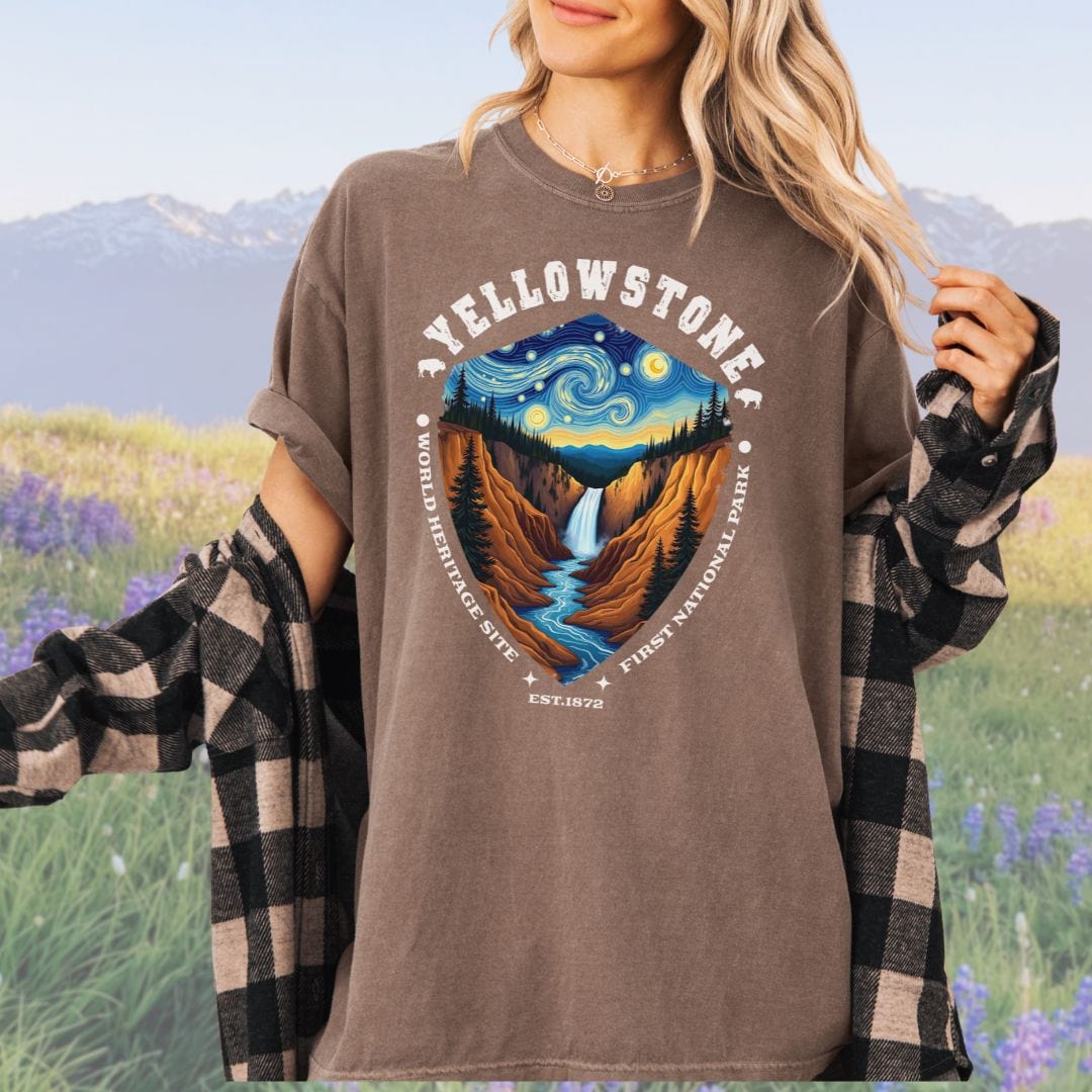 Starry Night Yellowstone, Vintage Style Tee
