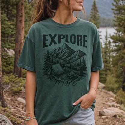 Explore More Camping Shirt | Vintage Outdoor Mountain Graphic Tee