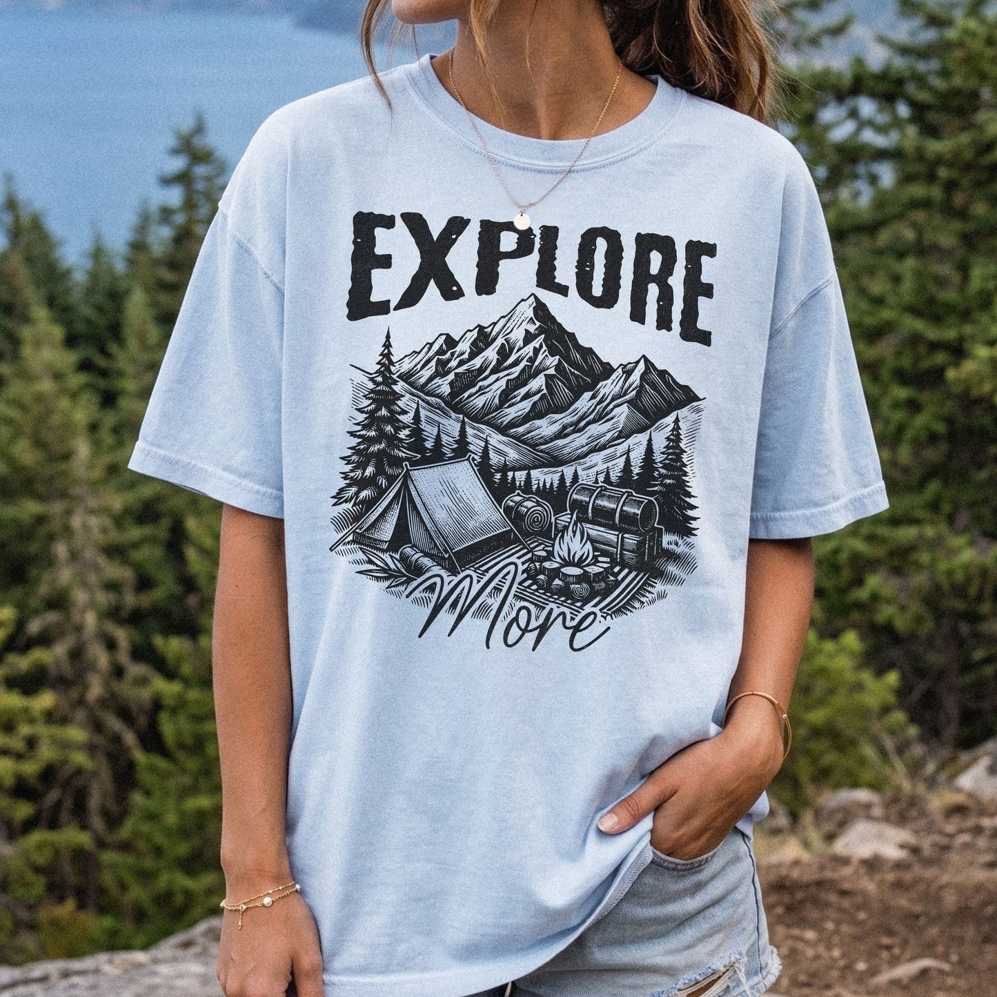 Explore More Camping Shirt | Vintage Outdoor Mountain Graphic Tee