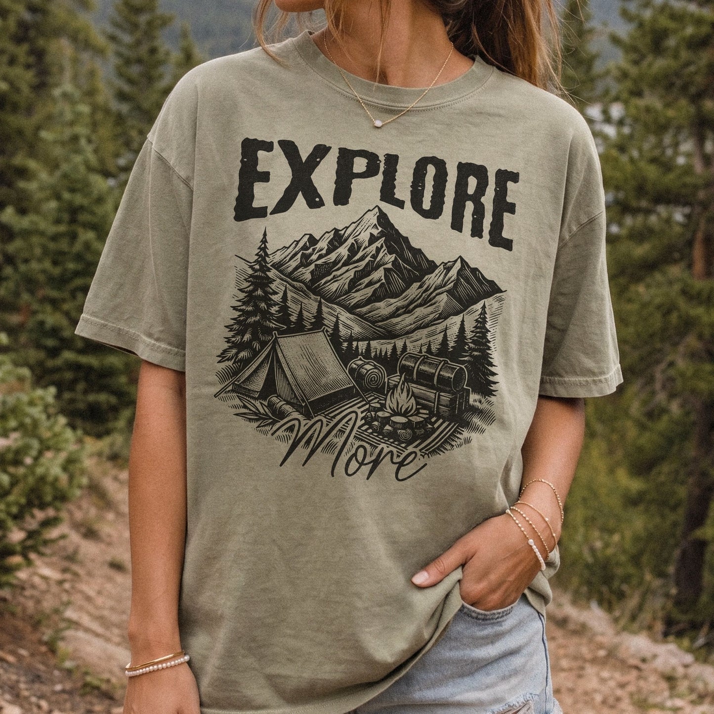 Explore More Camping Shirt | Vintage Outdoor Mountain Graphic Tee