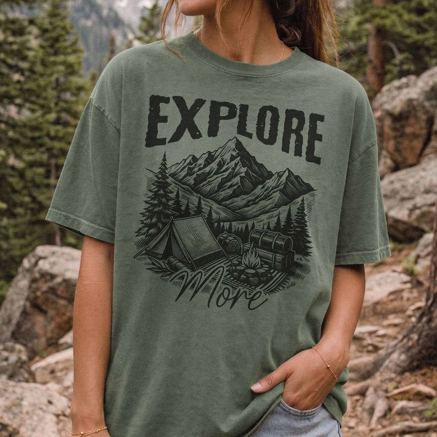 Explore More Camping Shirt | Vintage Outdoor Mountain Graphic Tee