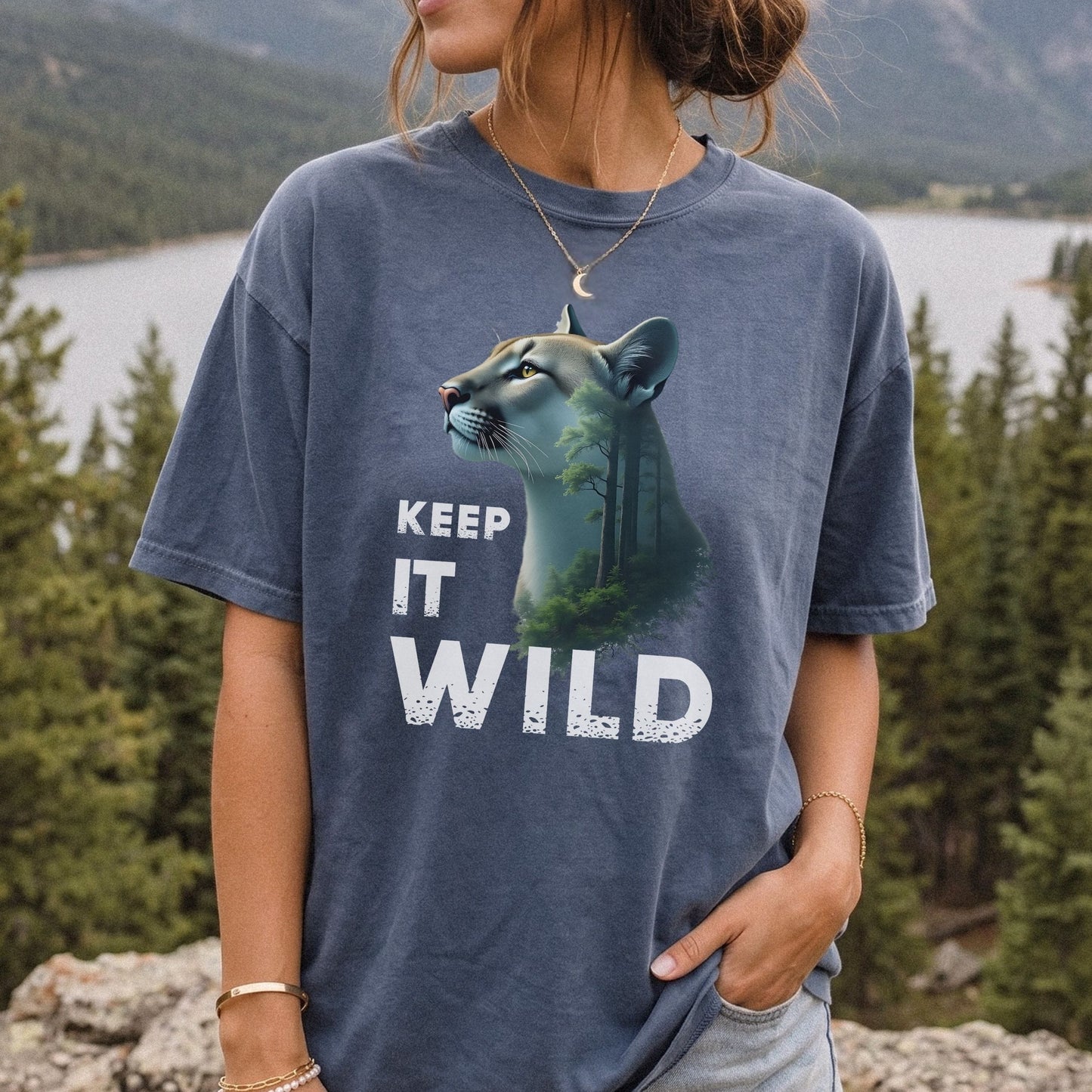 Keep It Wild Mountain Lion T-Shirt | Comfort Colors Wildlife Tee