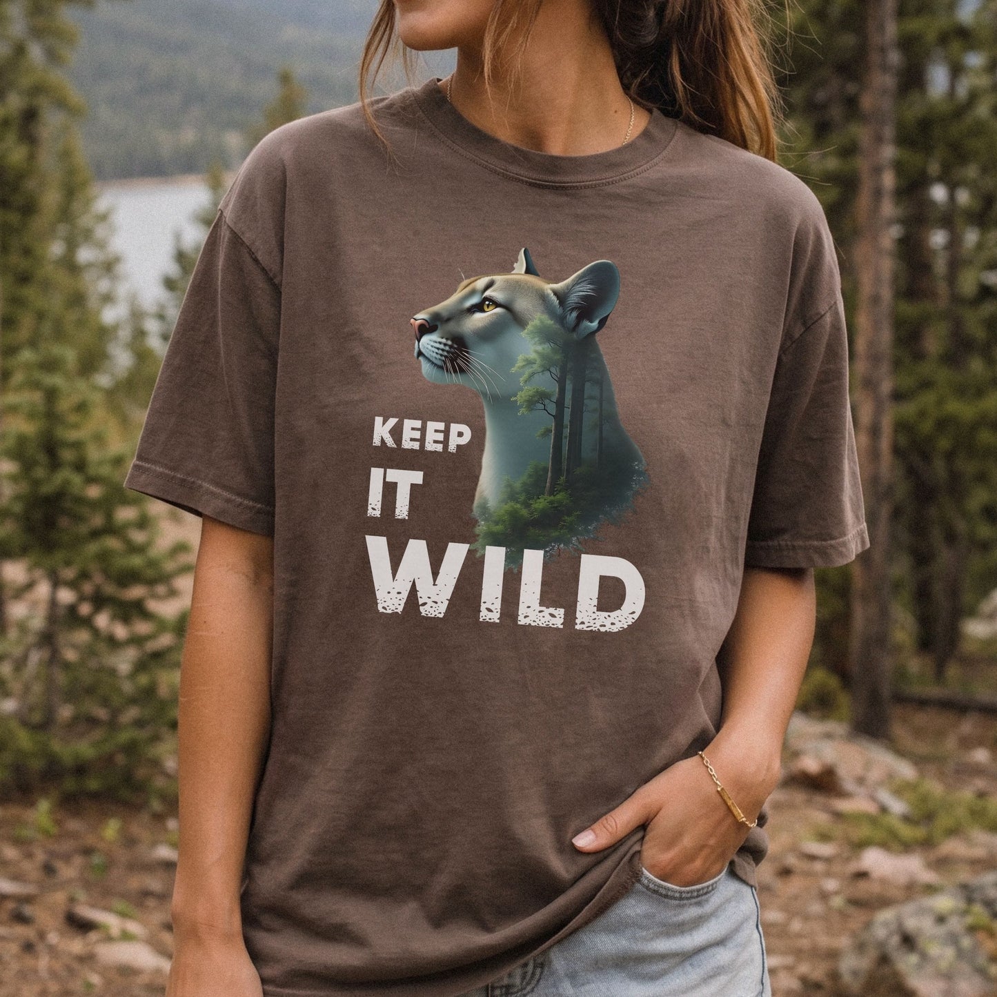 Keep It Wild Mountain Lion T-Shirt | Comfort Colors Wildlife Tee