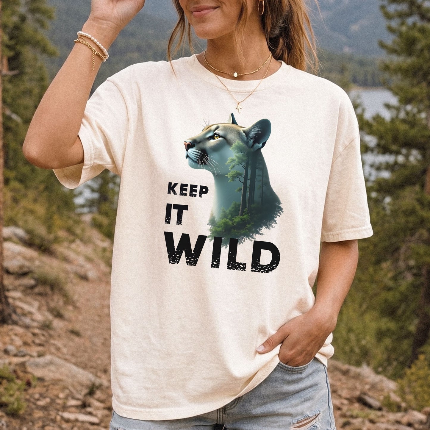 Keep It Wild Mountain Lion T-Shirt | Comfort Colors Wildlife Tee