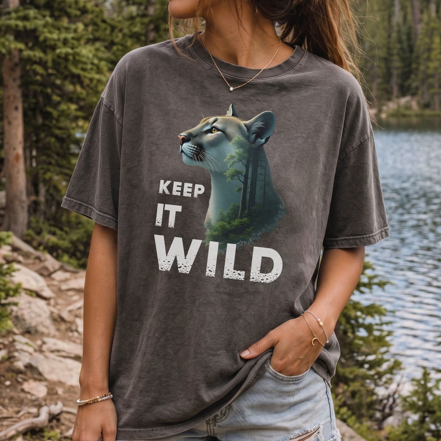 Keep It Wild Mountain Lion T-Shirt | Comfort Colors Wildlife Tee