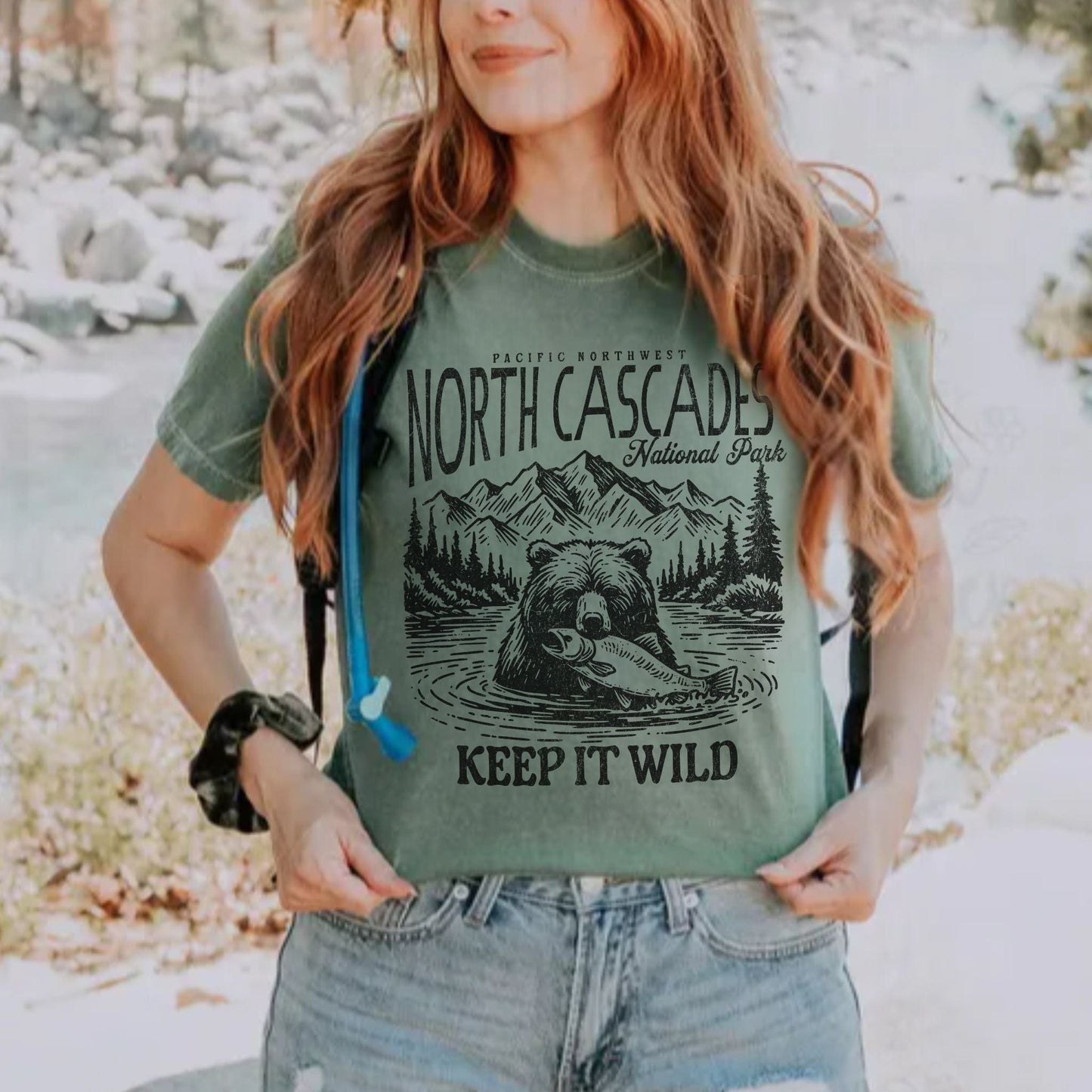 North Cascades NP Vintage Style Tee