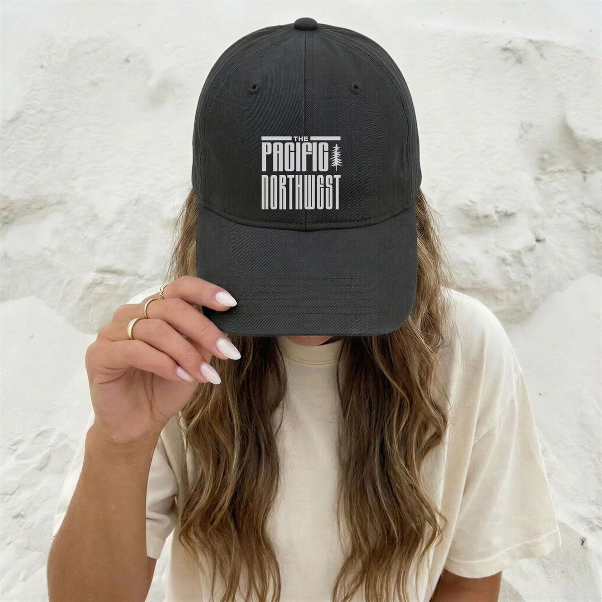 Pacific Northwest Embroidered Comfort Colors Hat | PNW Coastal Washed Baseball Cap