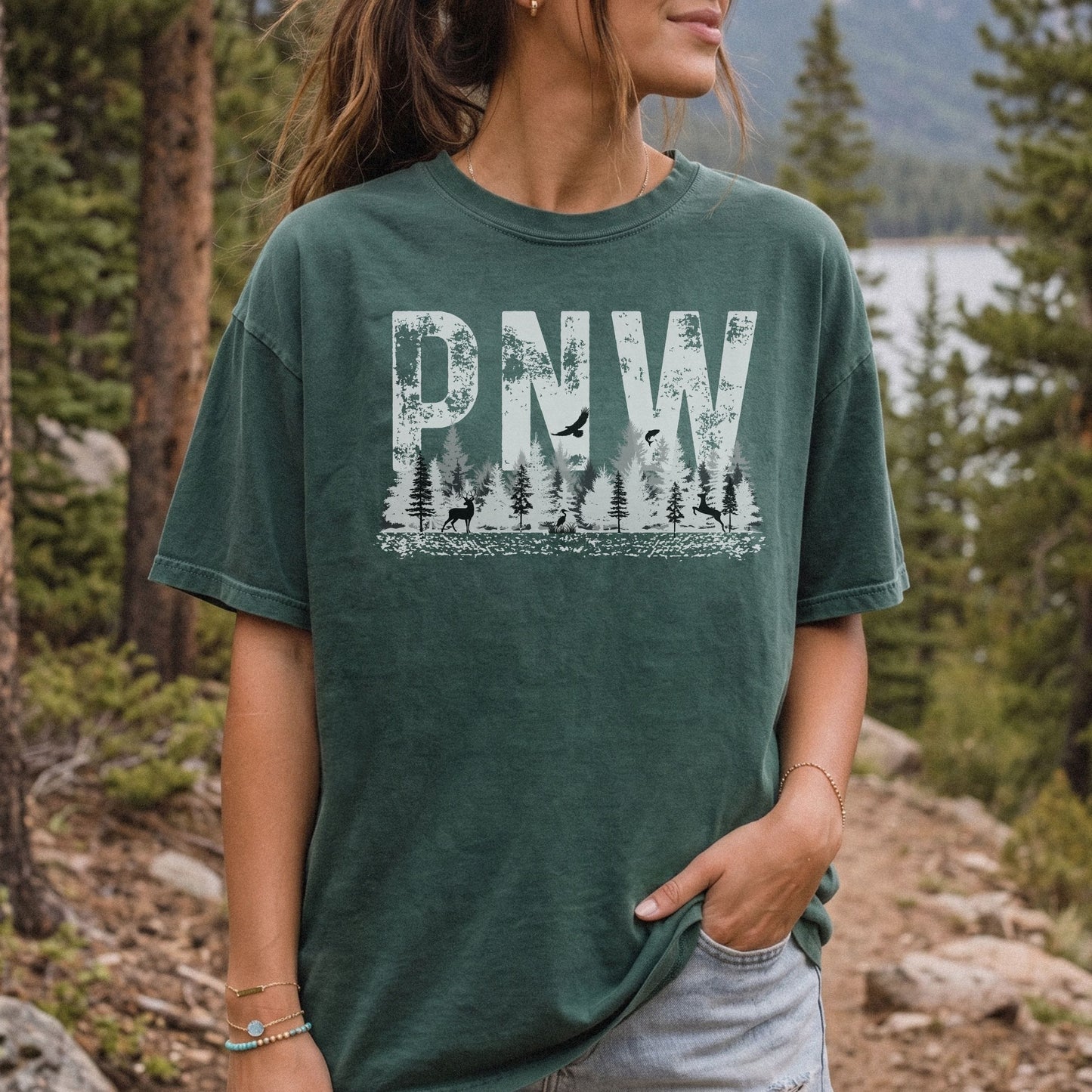 PNW Wildlife Shirt | Pacific Northwest Distressed Graphic Tee