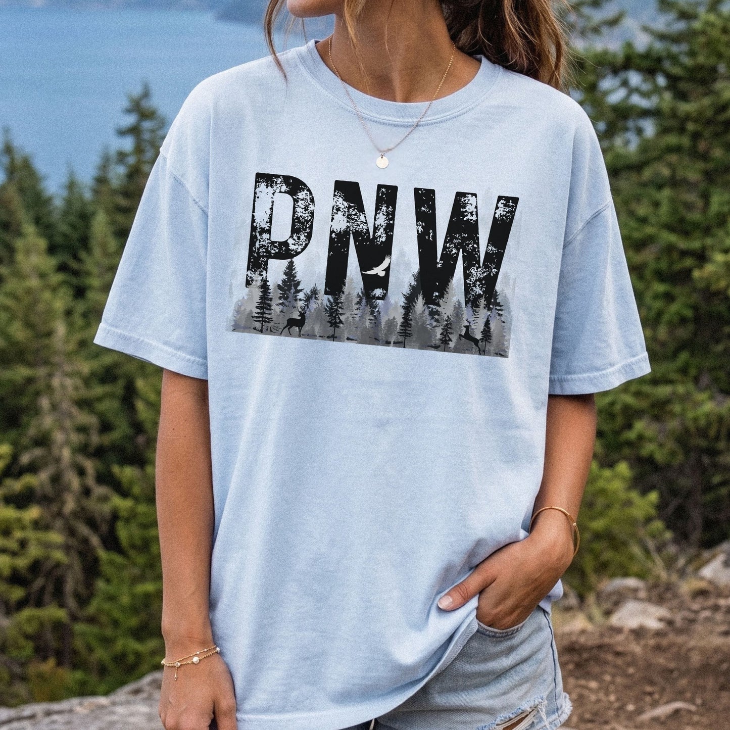 PNW Wildlife Shirt | Pacific Northwest Distressed Graphic Tee
