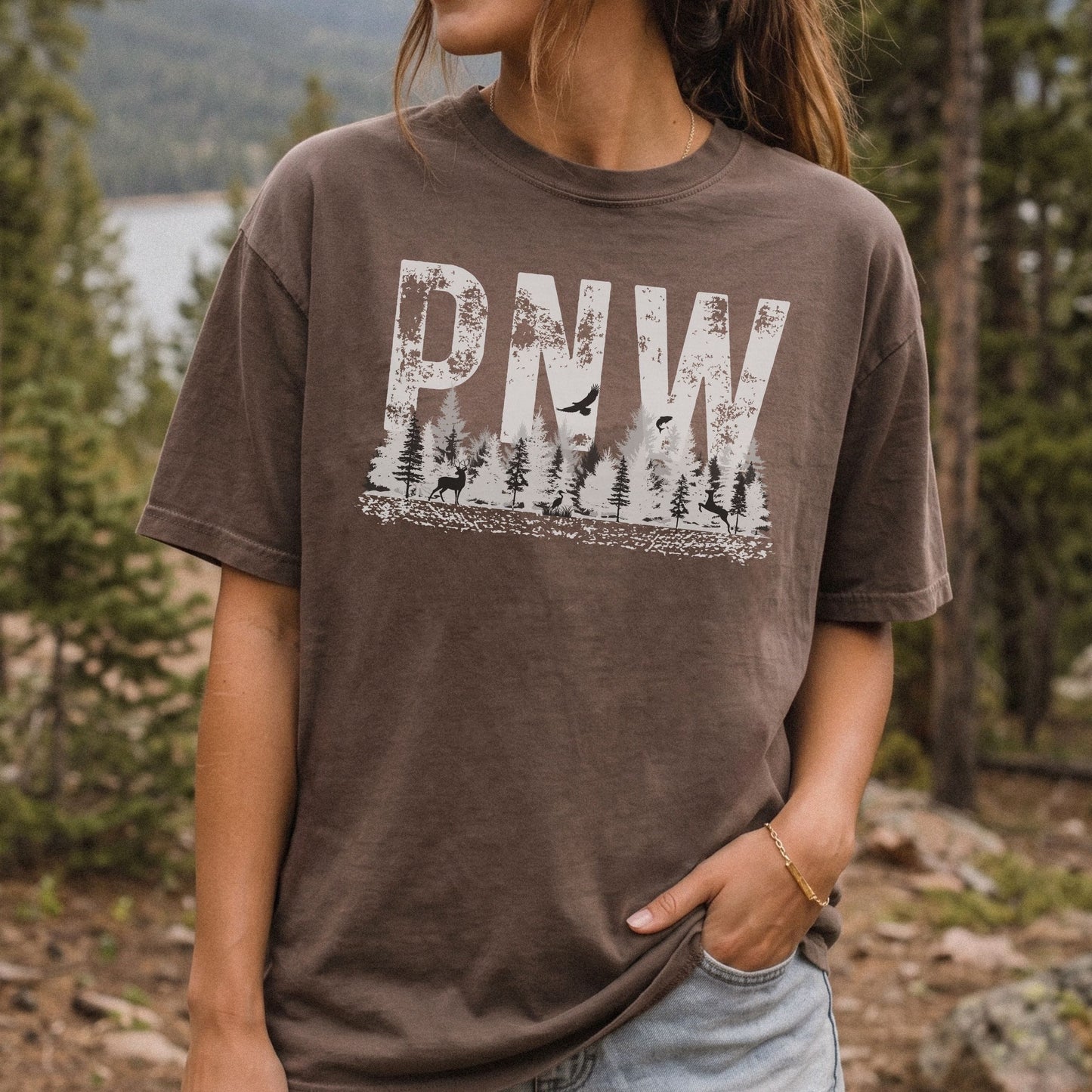 PNW Wildlife Shirt | Pacific Northwest Distressed Graphic Tee