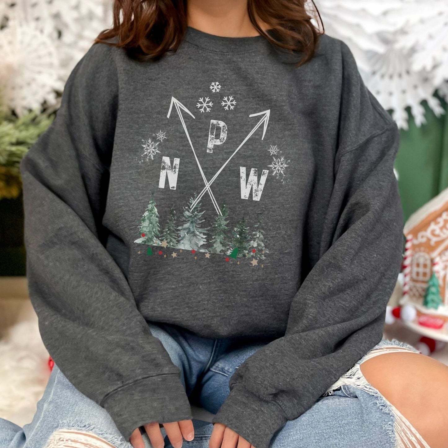 PNW Holiday Arrows Softstyle Sweatshirt