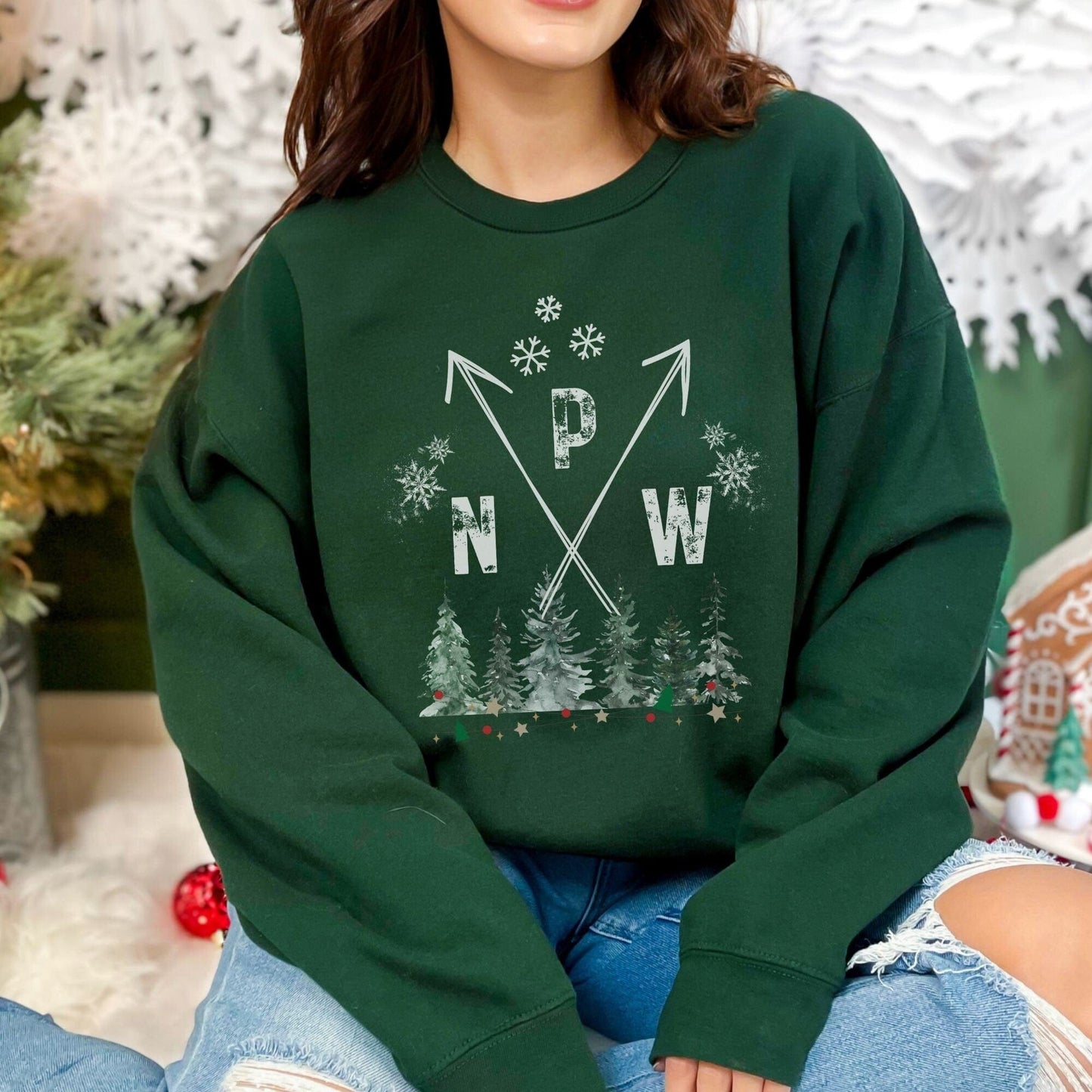 PNW Holiday Arrows Softstyle Sweatshirt