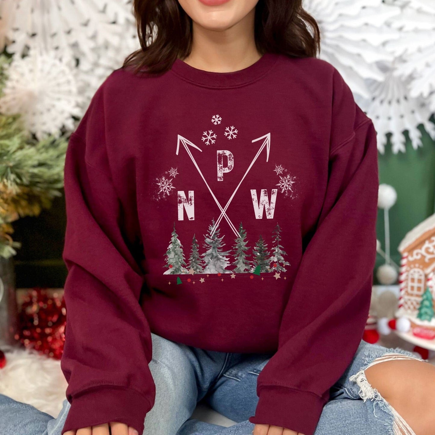 PNW Holiday Arrows Softstyle Sweatshirt
