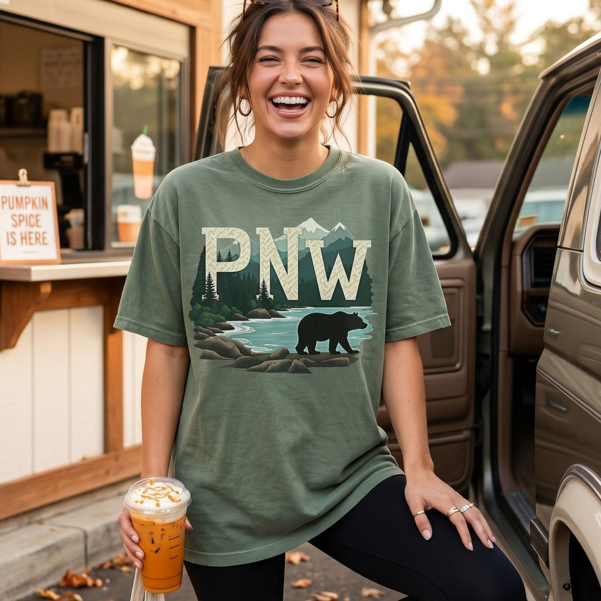 Retro PNW Bear Wilderness Graphic Tee | Vintage Outdoorsy Mountain Shirt