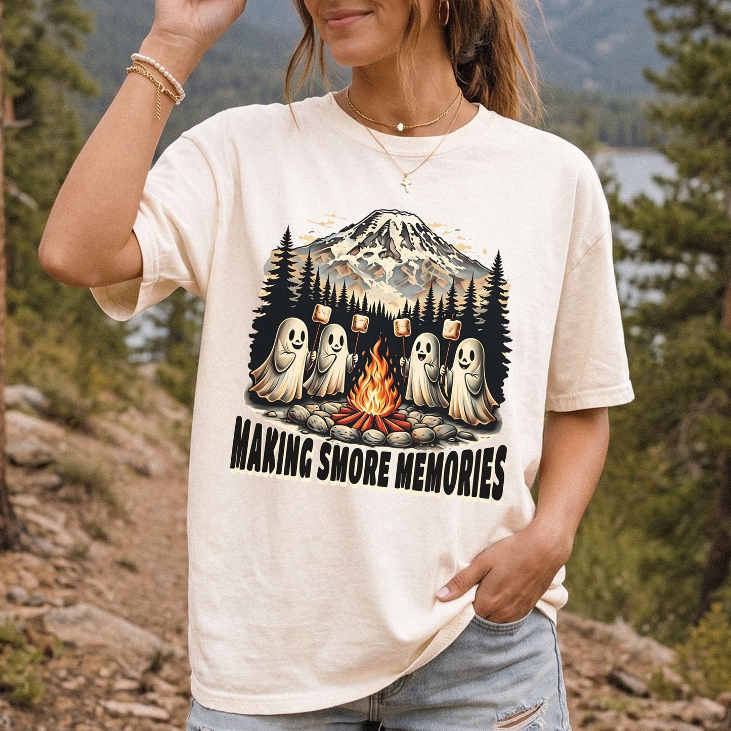 Mount Rainier Ghost Camping Tee | Comfort Colors Shirt