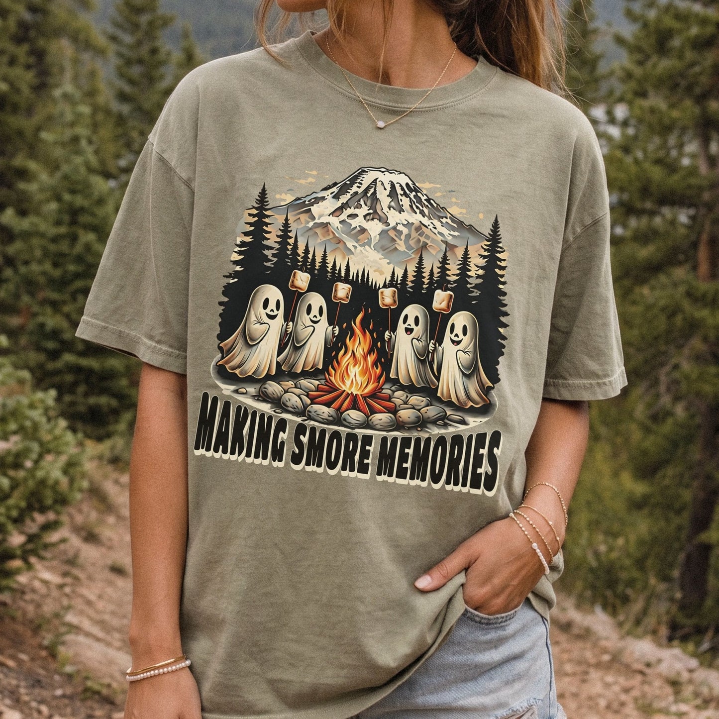 Mount Rainier Ghost Camping Tee | Comfort Colors Shirt