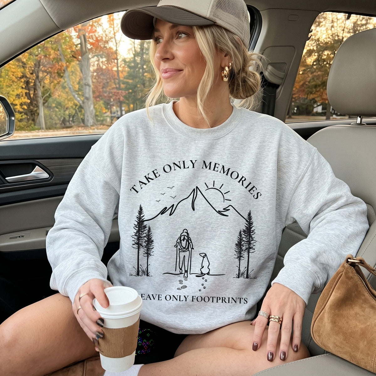 Take Only Memories Sweatshirt | Leave Only Footprints Hiking Crewneck