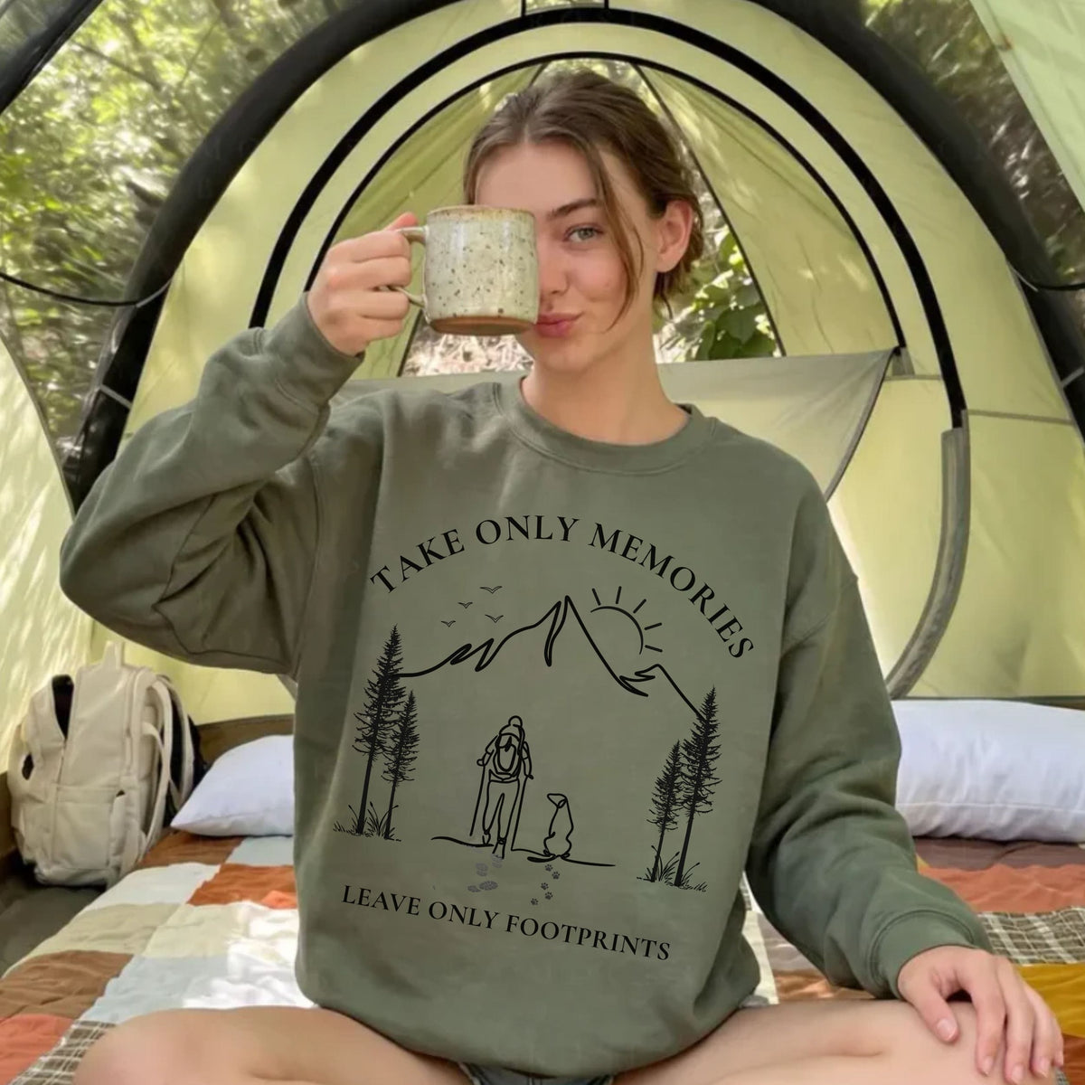 Take Only Memories Sweatshirt | Leave Only Footprints Hiking Crewneck