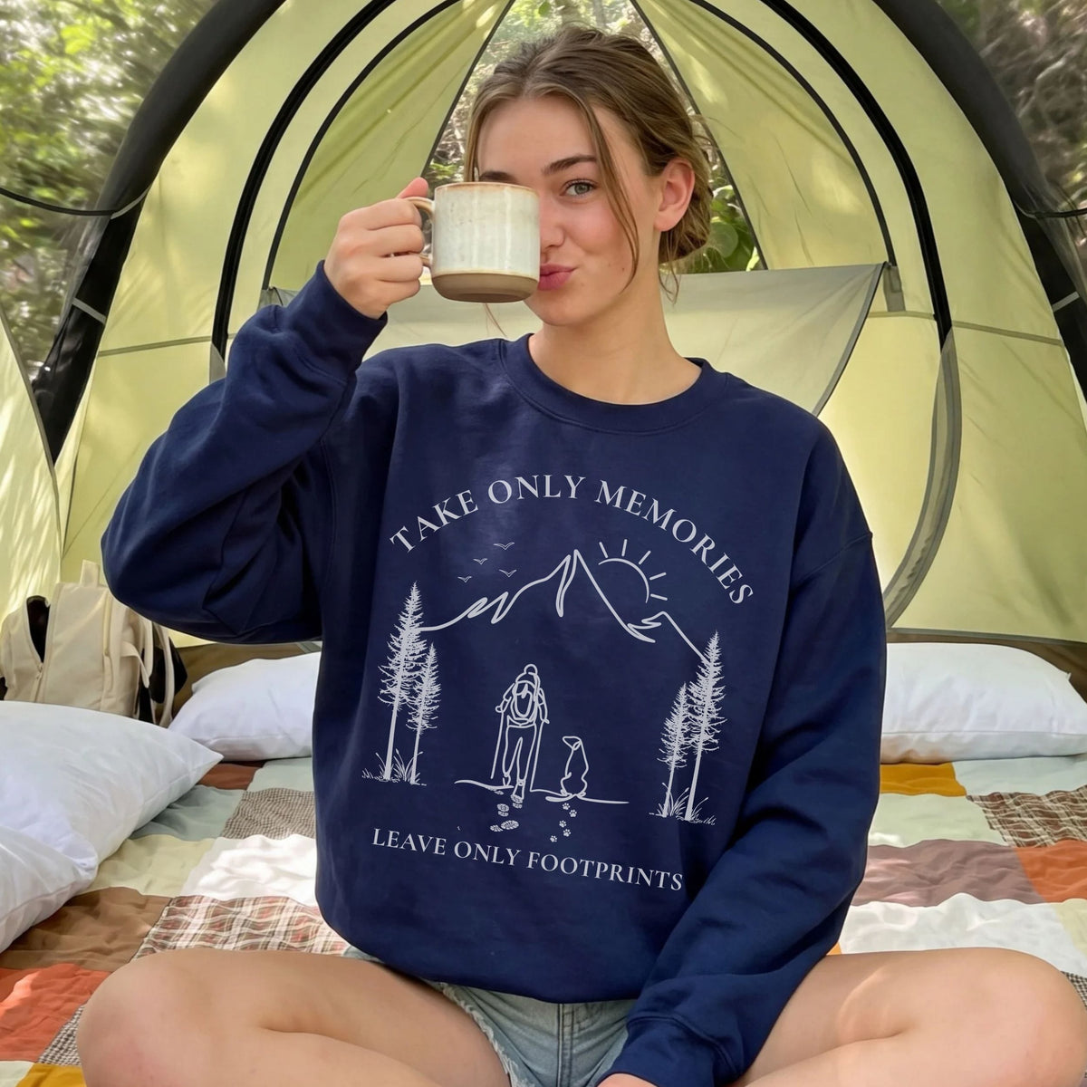 Take Only Memories Sweatshirt | Leave Only Footprints Hiking Crewneck
