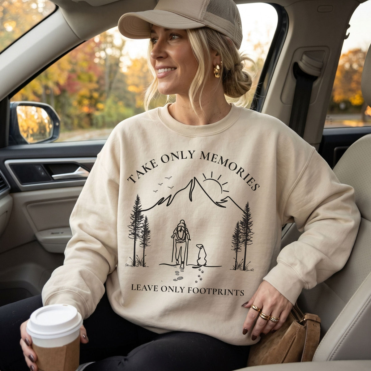 Take Only Memories Sweatshirt | Leave Only Footprints Hiking Crewneck