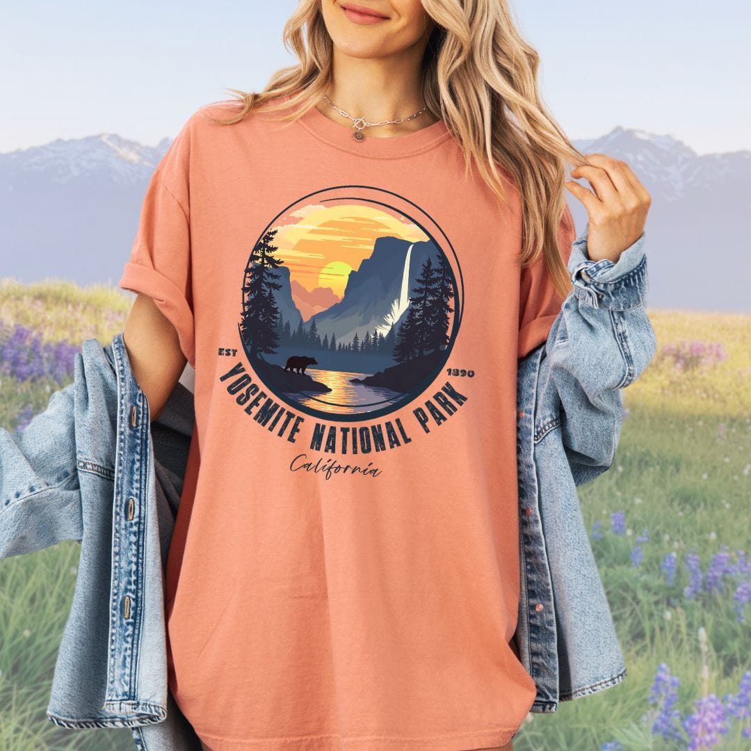 Yosemite California, NP Vintage Style Tee